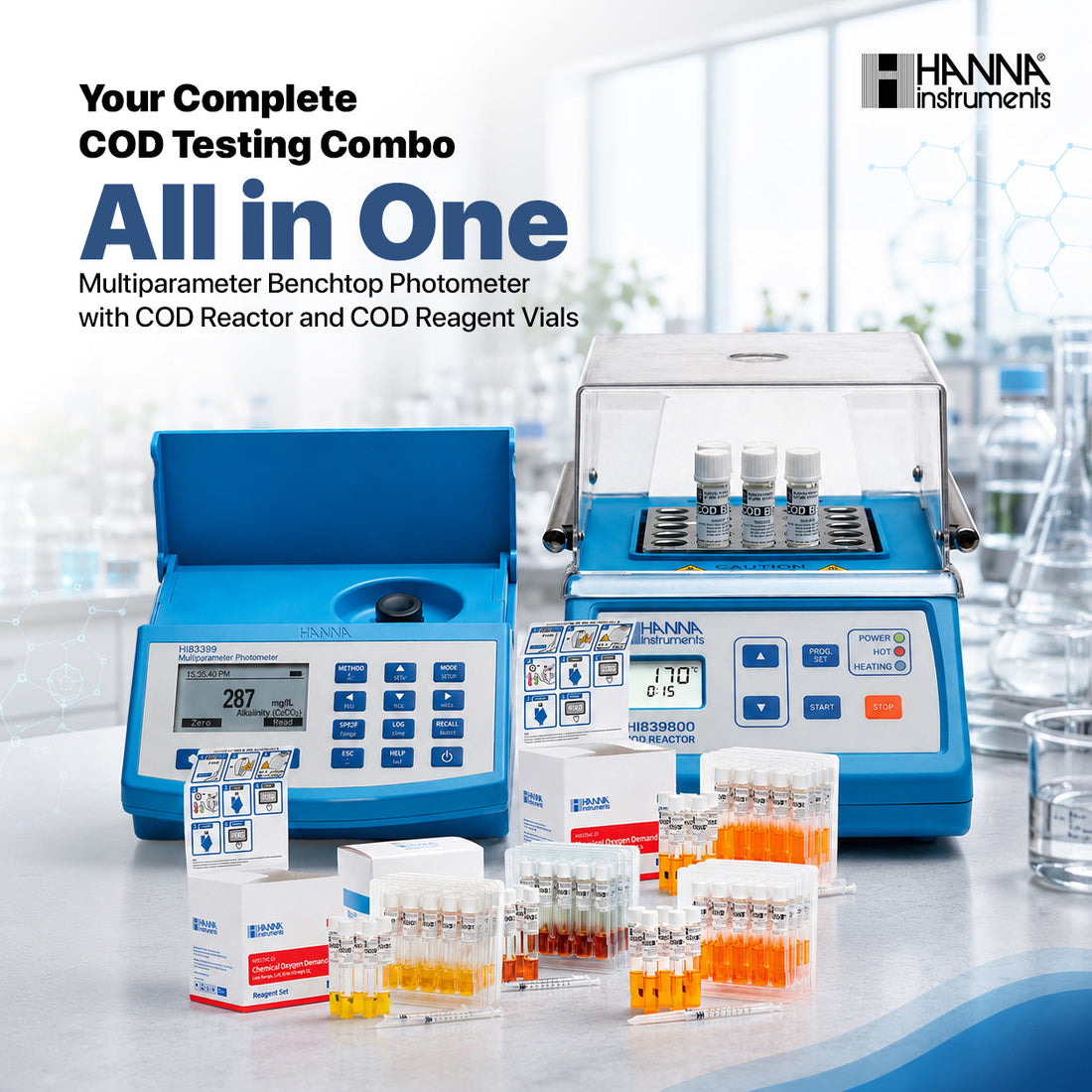 Complete COD Testing Solution: Multiparameter Benchtop Photometer with COD Reactor