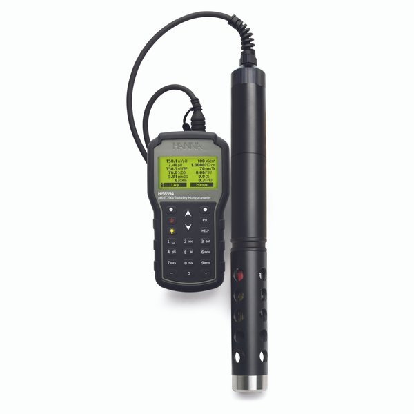 Multiparameter pH/EC/ISE/Turbidity/DO Portable Meter with GPS and Autonomously Logging Probe - HI98394