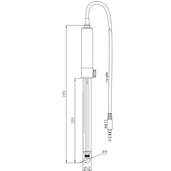 Digital Glass Body pH Electrode with Matching Pin for General Purpose - HI11311