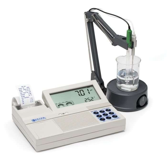 Professional Benchtop pH/mV Meter with Built-in Printer - HI122