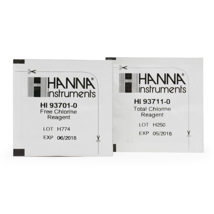 Free and Total Chlorine (Low,  Medium,  and High Range) Test Kit Replacement Reagents (200 tests) - HI38020-200