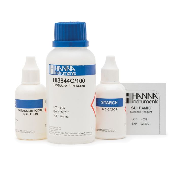 Total Chlorine Extended Range Test Kit Replacement Reagents (100 tests) - HI38023-100