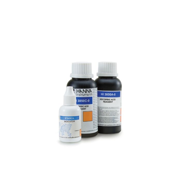 Ascorbic Acid Test Kit Reagents (100 tests) - HI3850-100