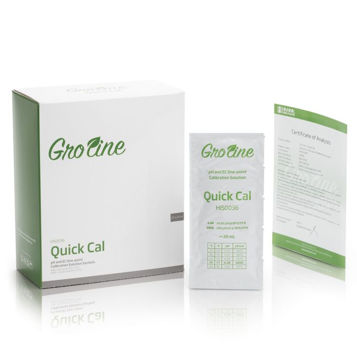 Quick Calibration Solution for GroLine pH & EC Meters (25 x 20 mL sachets) - HI50036P