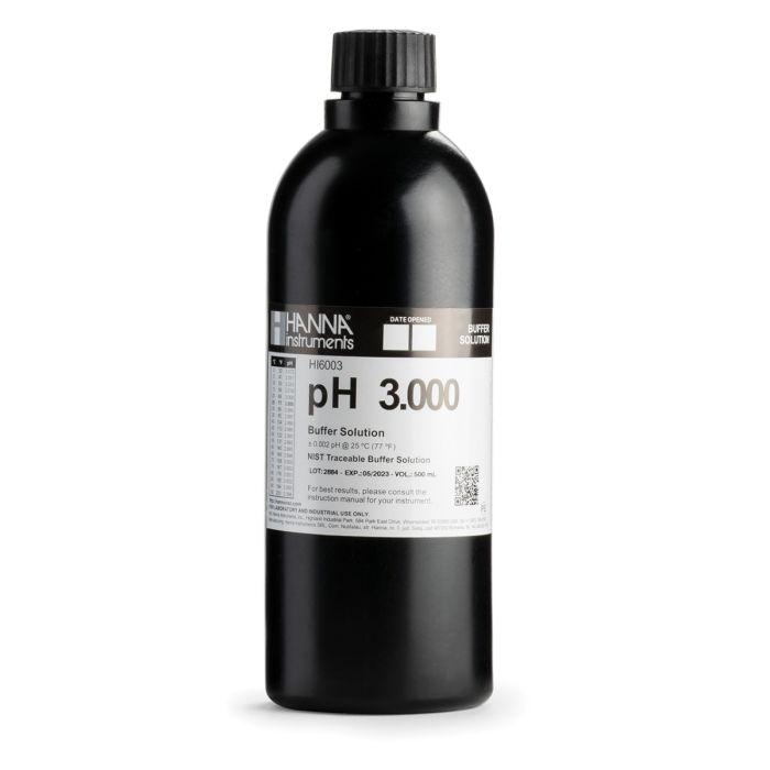 pH 3.000 Millesimal Calibration Buffer (500 mL) - HI6003