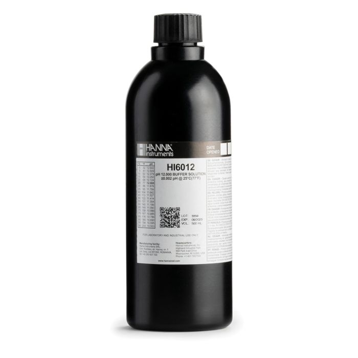 pH 12.000 Millesimal Calibration Buffer (500 mL) - HI6012