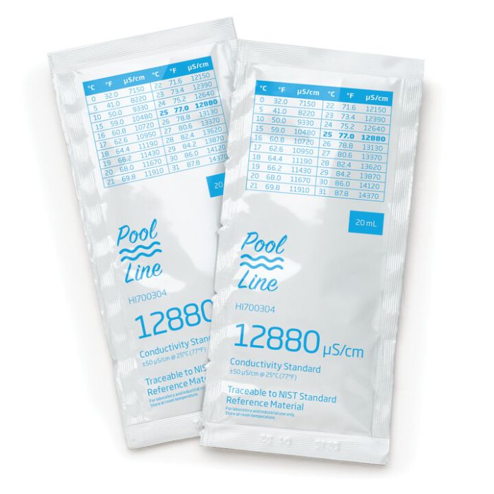 12880 µS/cm Conductivity Standard Sachets (25 x 20 mL) - HI700304P