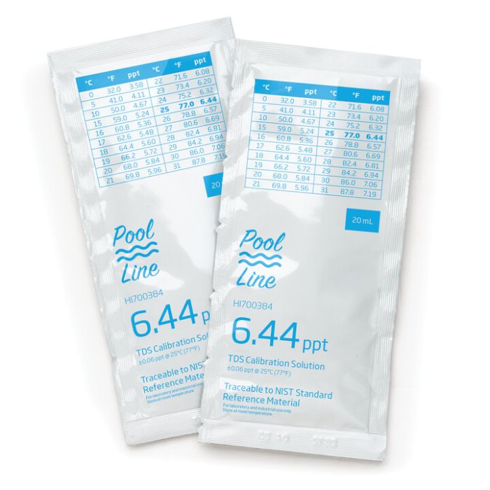 6.44 ppt TDS Standard Sachets (25 x 20 mL) - HI700384P