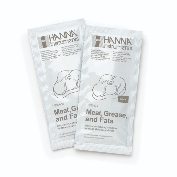Grease and Fats Acid Cleaning Solution (25 x 20 mL Sachets) - HI700630P