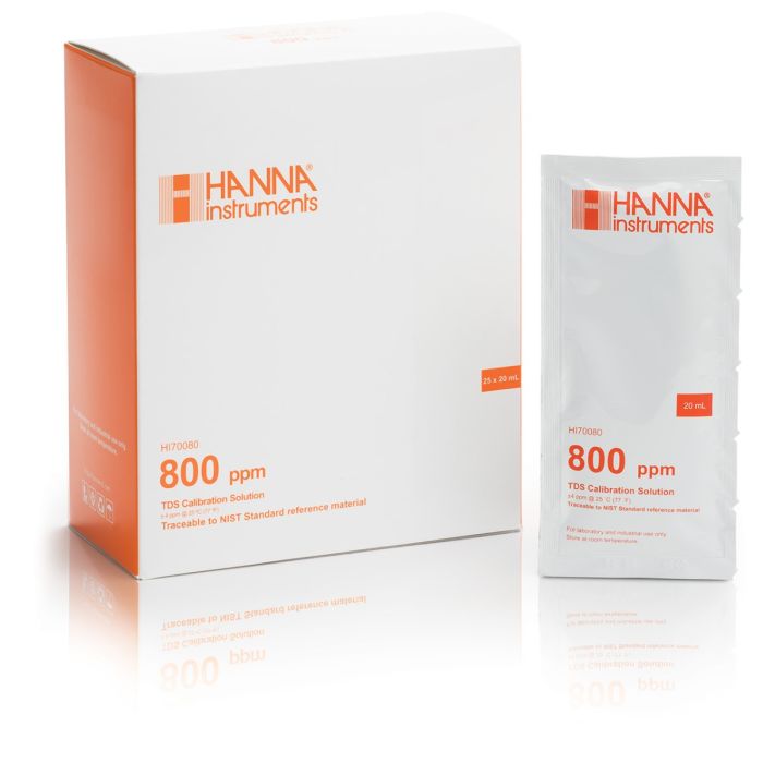 800 mg/L (ppm) TDS Standard Sachets (25 x 20 mL) - HI70080P