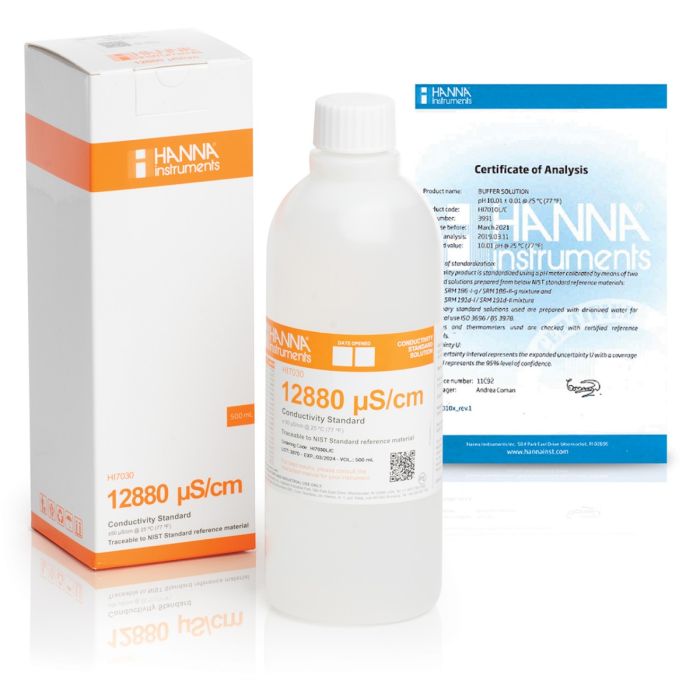 12880 µS/cm Conductivity Standard (500mL Bottle) - HI7030L/C
