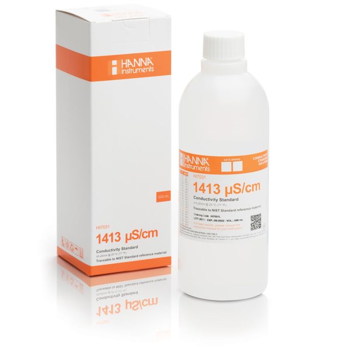 1413 µS/cm Conductivity Standard (500mL Bottle) - HI7031L