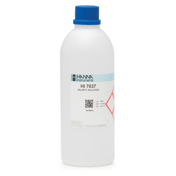 100% NaCl Calibration Solution for Seawater Salinty Readings (500 mL) - HI7037L