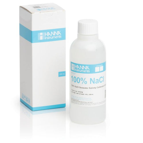 100% NaCl Calibration Solution for Seawater Salinty Readings (230 mL) - HI7037M