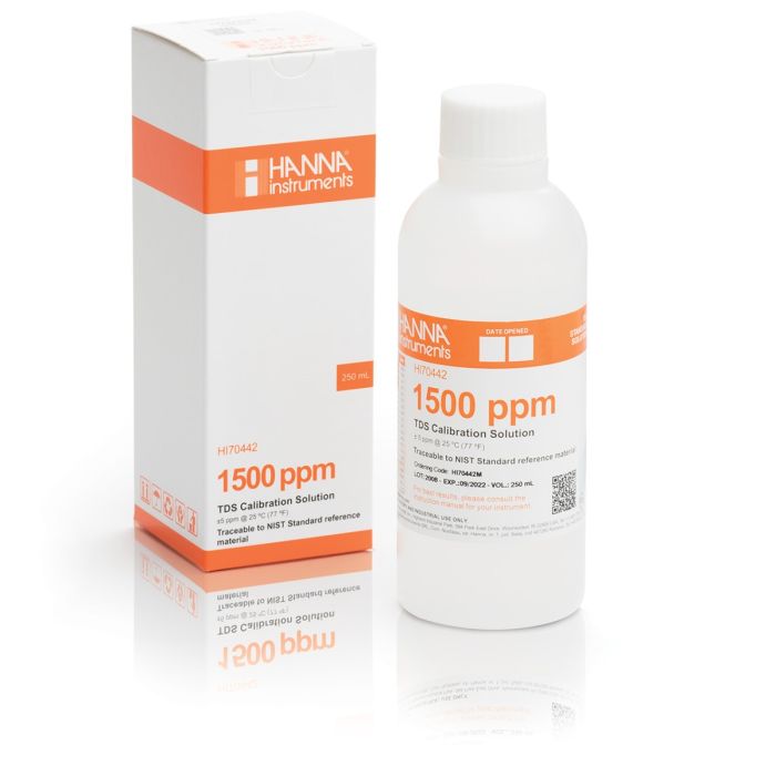 1500 mg/L (ppm) TDS Calibration Solution (230 mL Bottle) - HI70442M