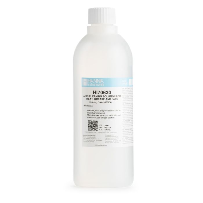 Grease and Fats Acid Cleaning Solution (500 mL) - HI70630L