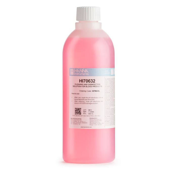 Cleaning & Disinfection Solution for Blood Products (500 mL) - HI70632L