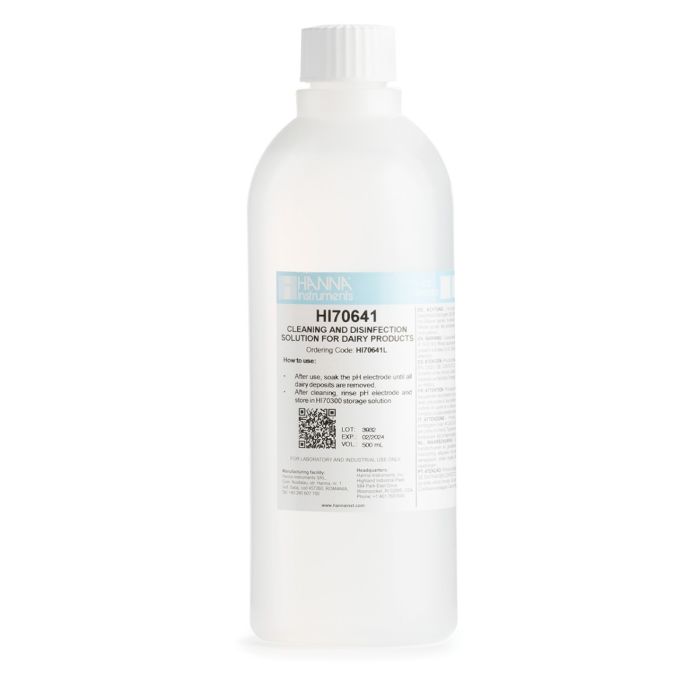 Cleaning & Disinfection Solution for Dairy Products (500 mL) - HI70641L
