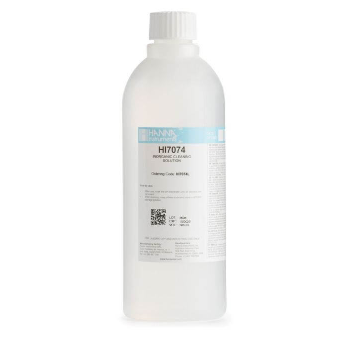Electrode Cleaning Solution for Inorganic Substances (500 mL) - HI7074L