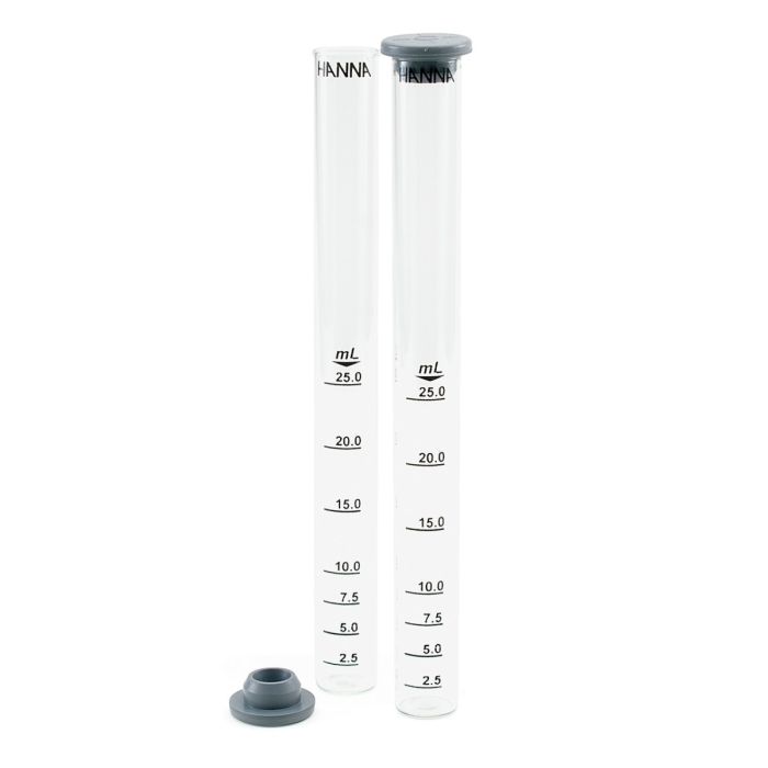 Glass Test Tube with caps, 25 mL (2 pcs) - HI740220