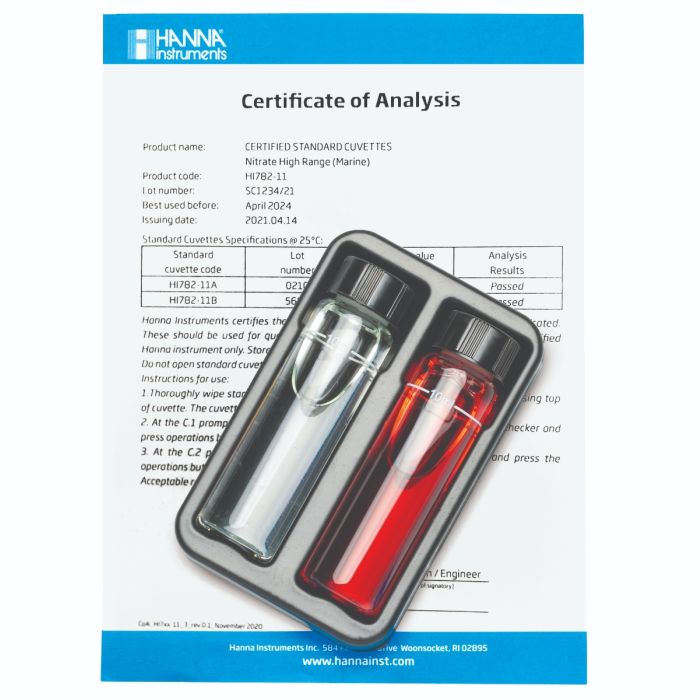 Marine Nitrate High Range Checker HC Calibration Check Set - HI782-11