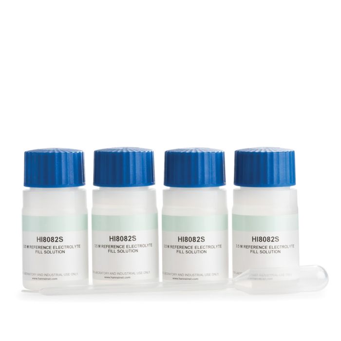 3.5M KCl electrolyte fill solution for double-junction electrodes in a FDA Bottle (4 x 30mL) - HI8082