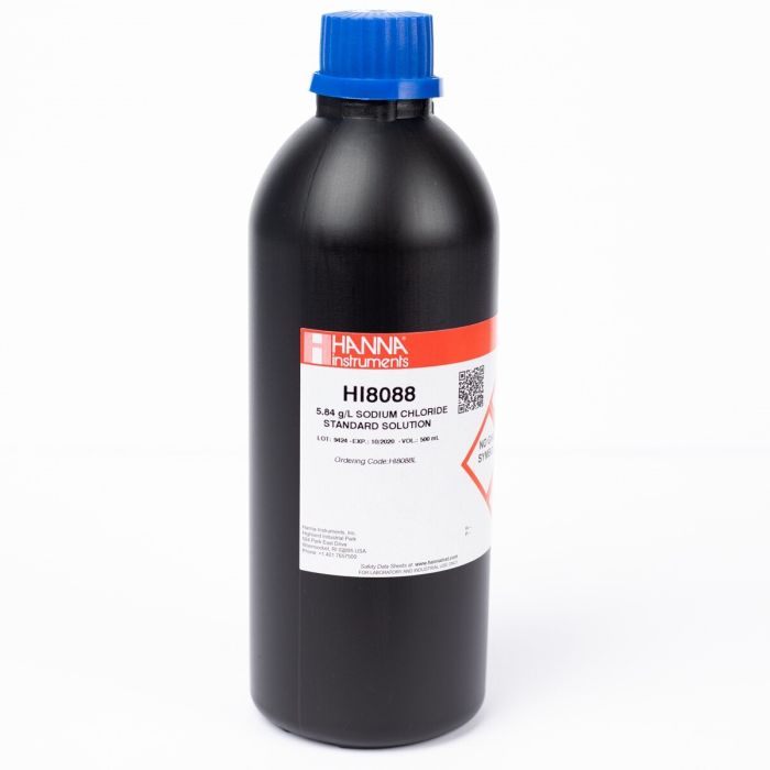5.84 g/L NaCl Standard Solution in FDA Bottle (500 mL) - HI8088L