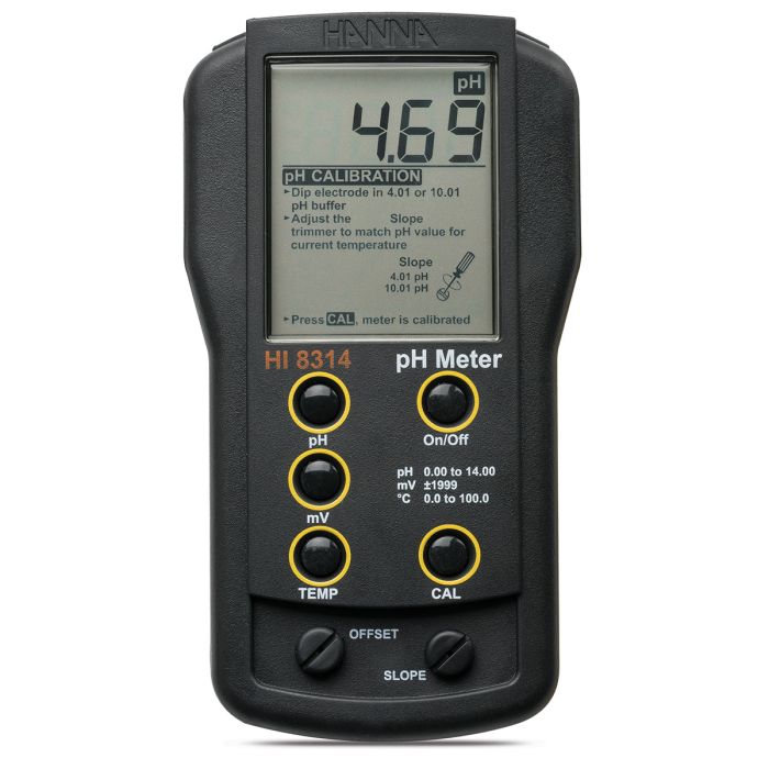 Analog pH/mV/°C meter with HI1217D electrode - HI8314-1