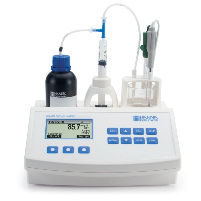 Mini Titrator  for Measuring Formol Number in Wine and Fruit Juice - HI84533-02
