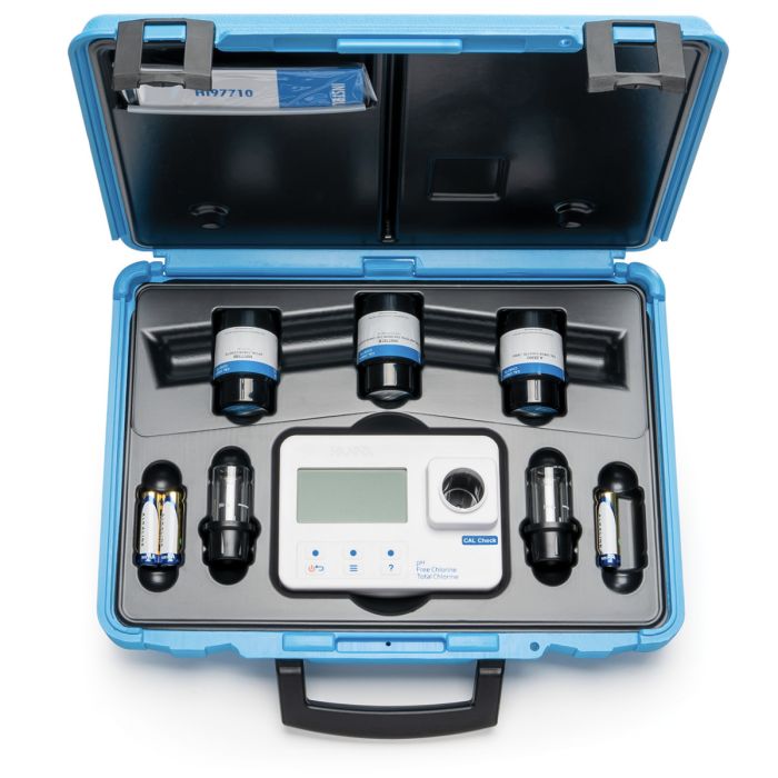 pH,  Free and Total Chlorine Portable Photometer with CAL Check - Kit - HI97710C