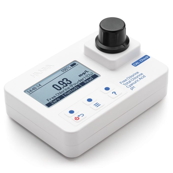 Chlorine, Cyanuric Acid, and pH Portable Photometer-Meter Only - HI97725