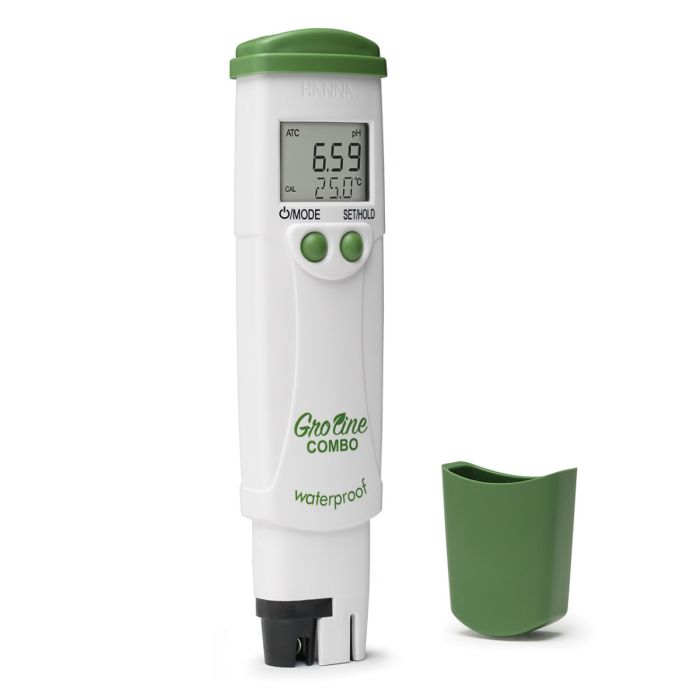 GroLine Hydroponic Waterproof Pocket pH/EC/TDS/Temperature Tester - HI98131