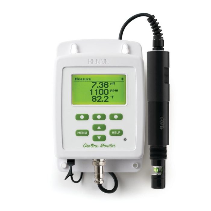 GroLine Monitor for Hydroponic Nutrients, Threaded probe for insertion mounting - HI981421