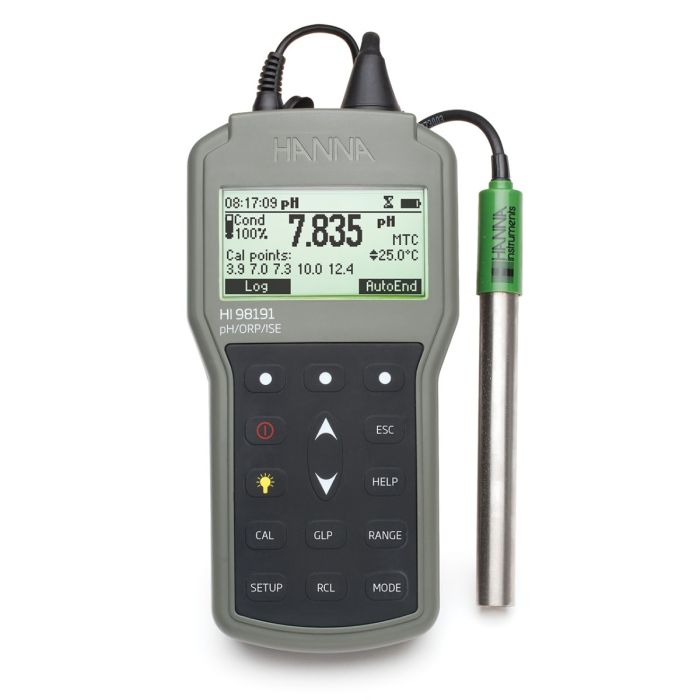 Professional Waterproof Portable pH/ORP/ISE Meter - HI98191