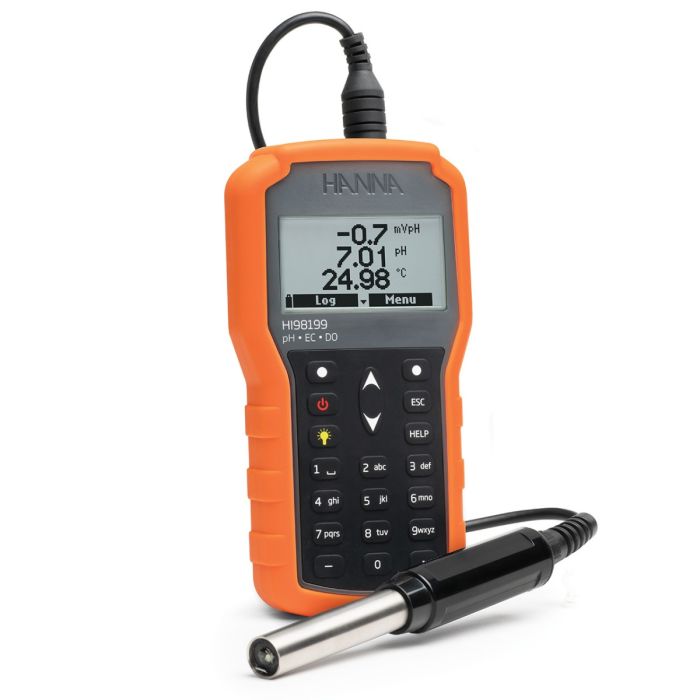 Multiparameter Portable pH/EC/DO Waterproof Meter - HI98199