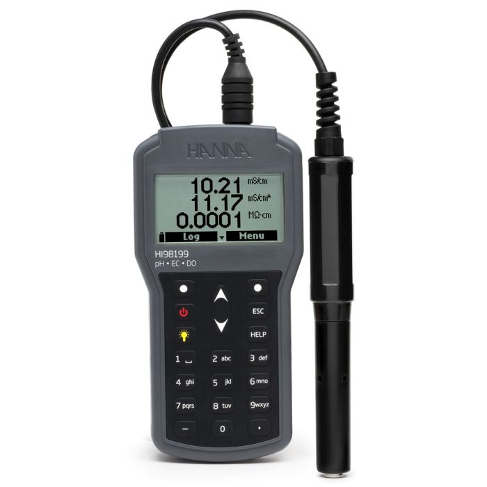 Multiparameter Portable pH/EC/DO Waterproof Meter - HI98199