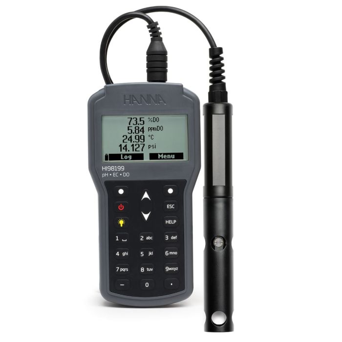 Multiparameter Portable pH/EC/DO Waterproof Meter - HI98199