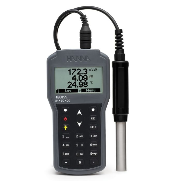 Multiparameter Portable pH/EC/DO Waterproof Meter - HI98199