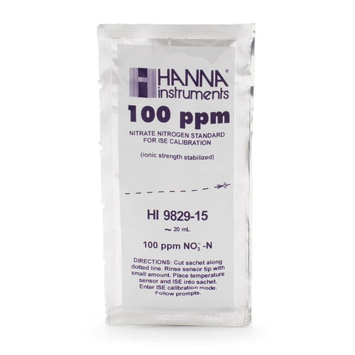 100 ppm Nitrate Standard (as N) Sachets for HI9829 (25 x 25 mL) - HI9829-15