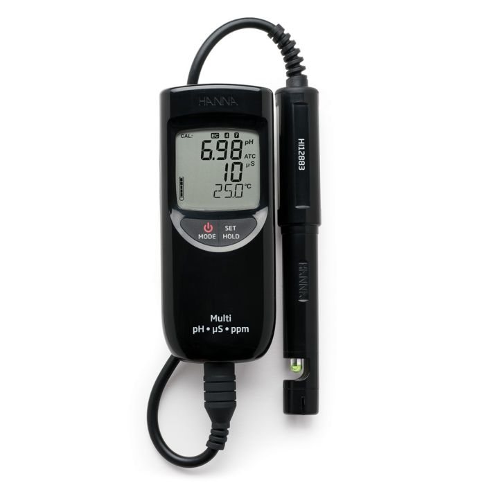 Portable Waterproof pH/EC/TDS Meter (Low Range) - HI991300
