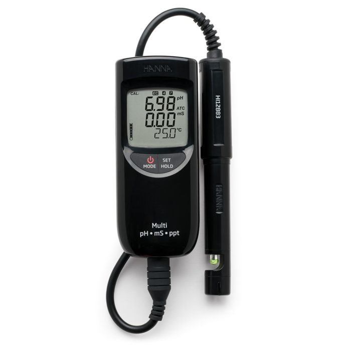 Portable Waterproof pH/EC/TDS Meter (High Range) - HI991301