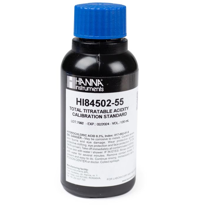 Pump Calibration Standard for Titratable Acidity in Wine Mini Titrator - HI84502-55