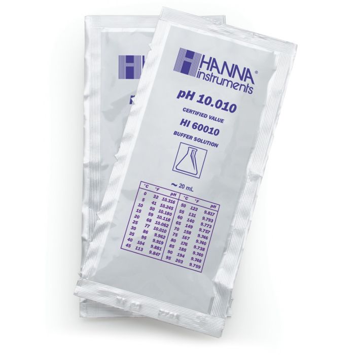 pH 10.010 Millesimal Buffer Solution (25 x 20 mL) Sachets - HI60010-02