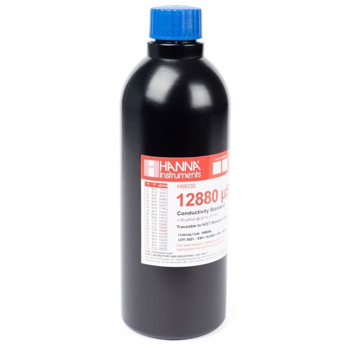 12880 µS/cm Conductivity Standard in FDA Bottle (500mL) - HI8030L