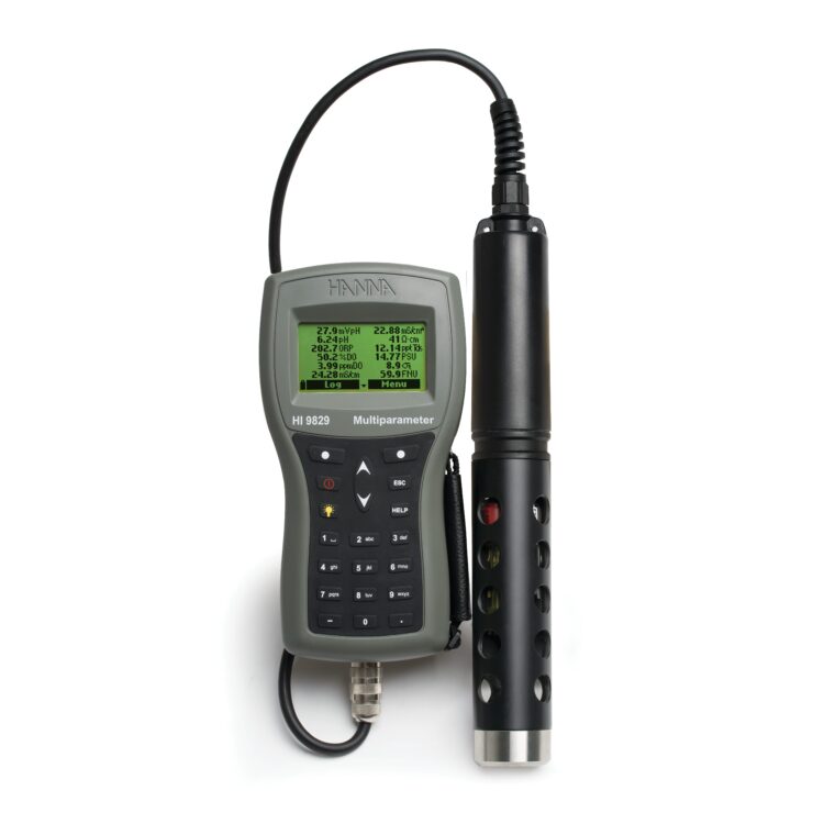 Multiparameter pH/ISE/EC/DO/Turbidity Waterproof Meter with GPS option-Yes-Logging probe - no turbidity-20m cable - HI9829
