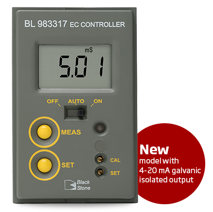 Hanna BL983317 is a compact, panel mounted, process controller for measuring conductivity of a process stream.